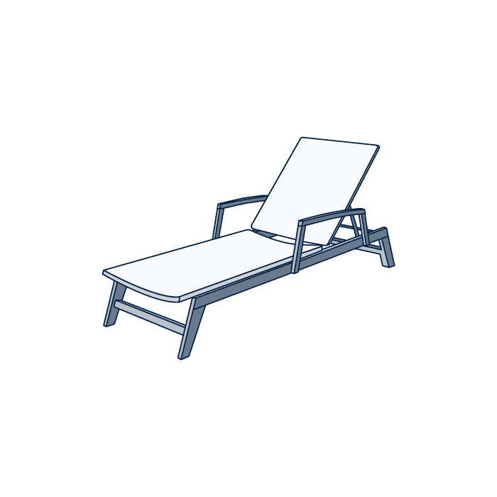 Bain de soleil / Chaise longue (1 à 4 chaises)