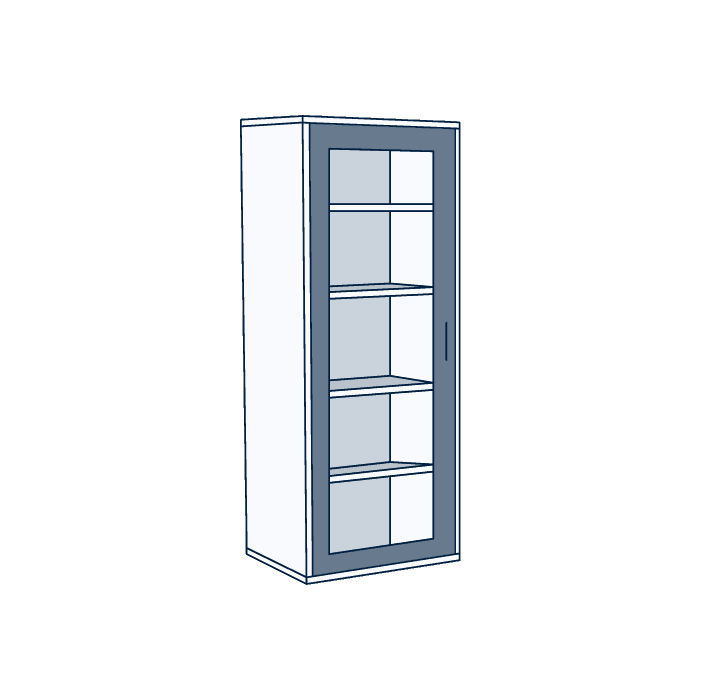 Petite bibliothèque / vitrine (largeur max 80cm)