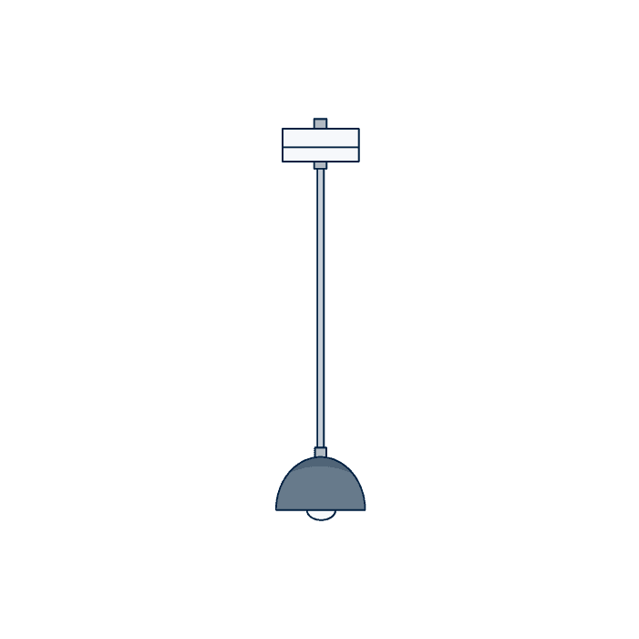 Lampe suspendue / Plafonnier (avec 1 lampe)