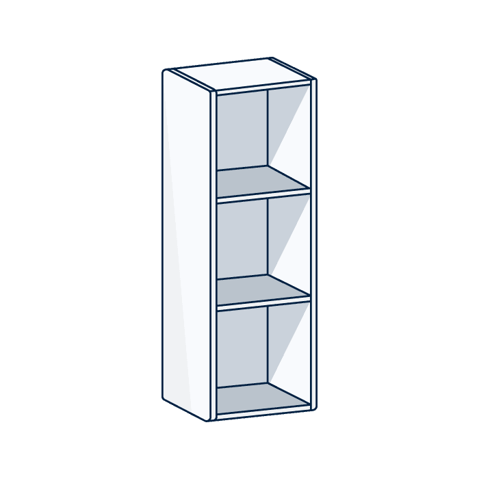 Petite bibliothèque : H <100cm x L<60cm