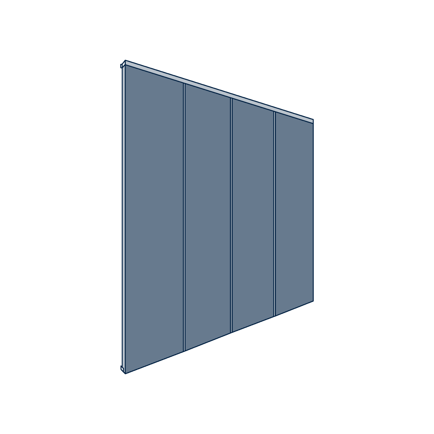 Installation cloisons coulissantes (4 vantraux)