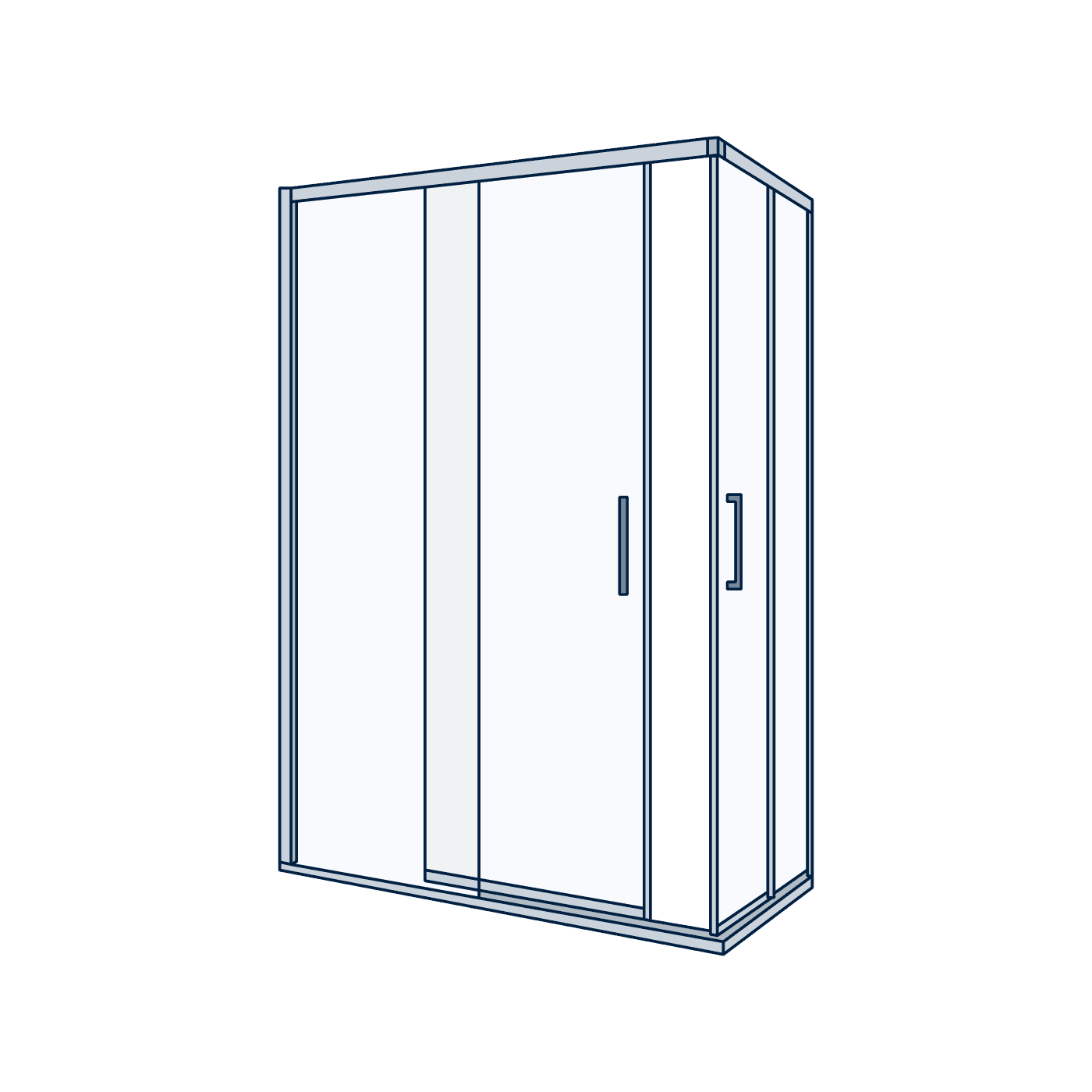 Installation porte de douche en angle ou coulissante