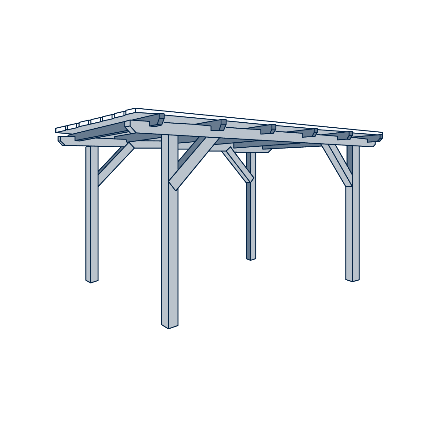 Montage de pergola