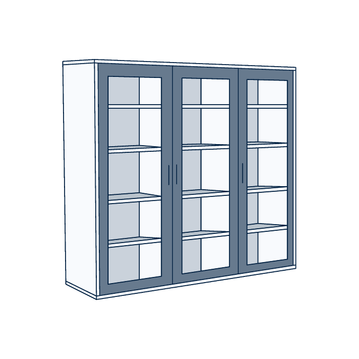 Grande bibliothèque / vitrine (Longueur max 160cm)