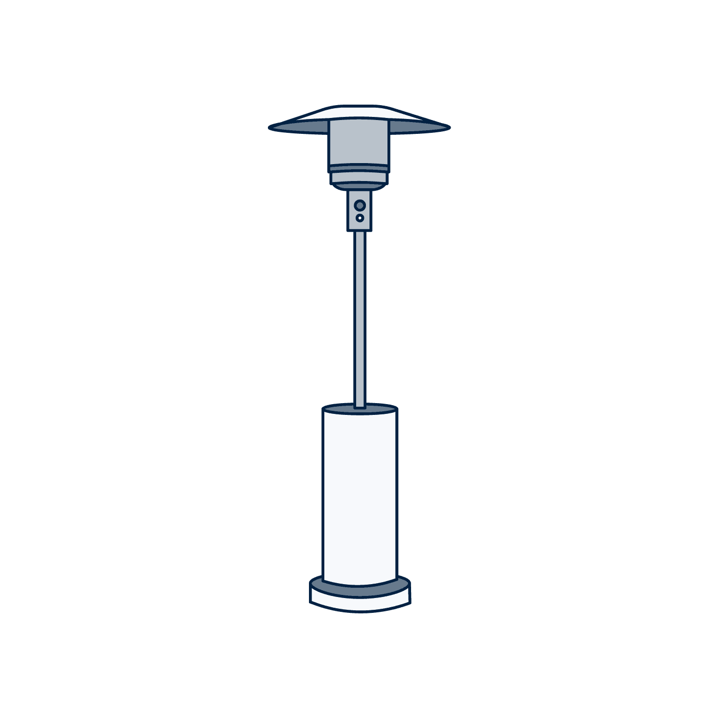 Parasol chauffant
