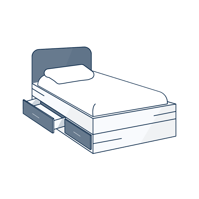 Démontage lit simple tiroir