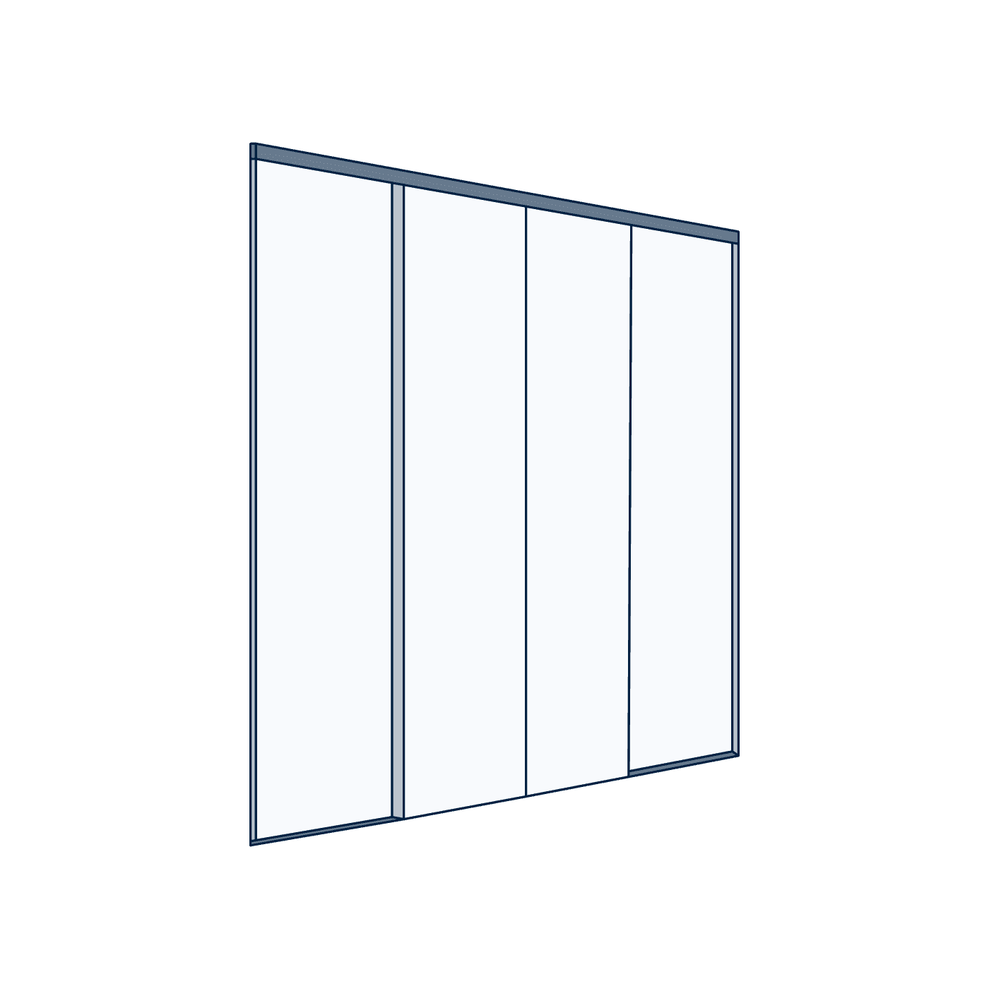 Installation portes coulissantes (4 vantaux)