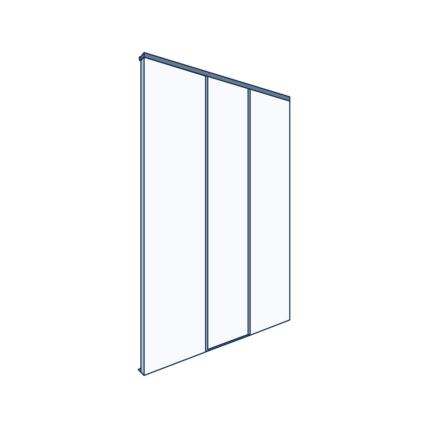 Installation portes coulissantes (3 vantaux)